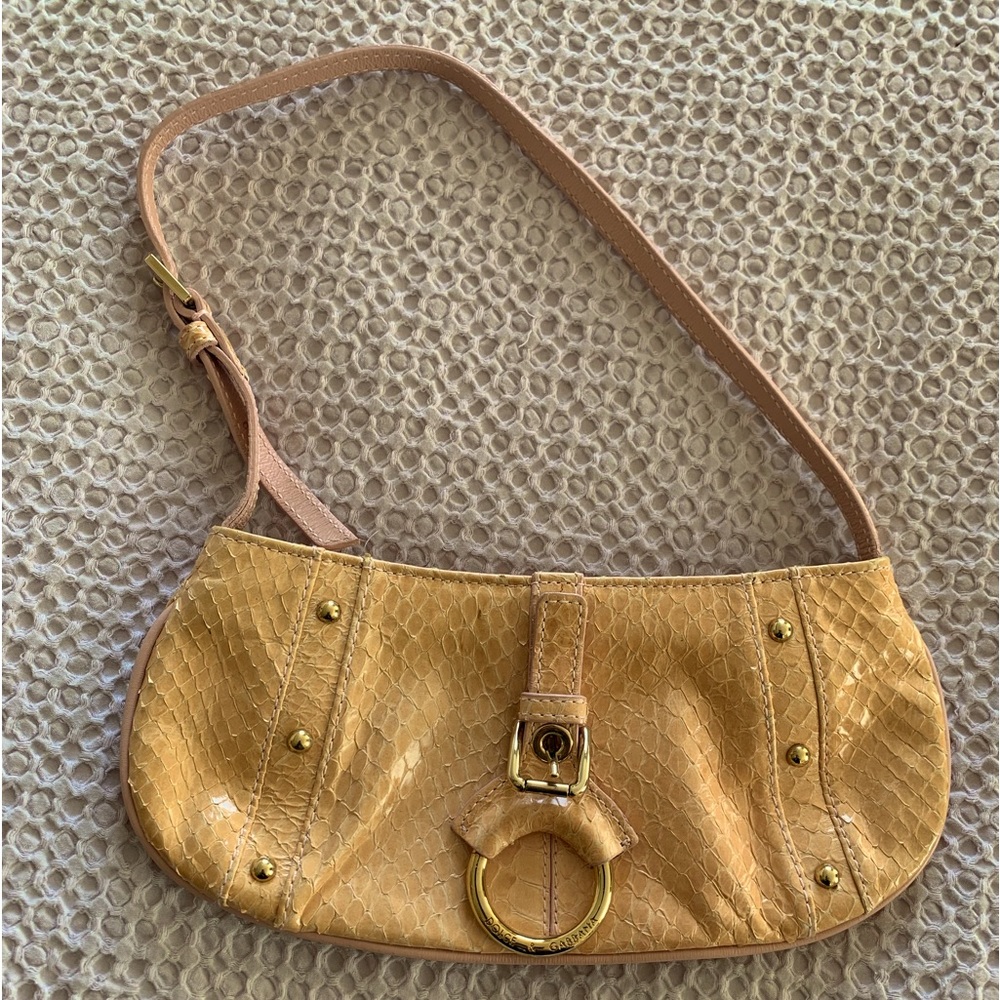 Dolce & Gabanna Peach and Gold Mini Shoulder Bag